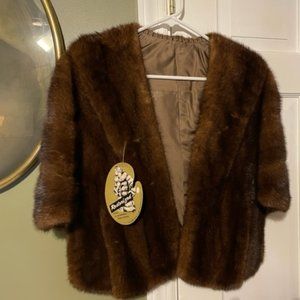 Vintage Mink (?) Fur Capelet / Stole / Wrap